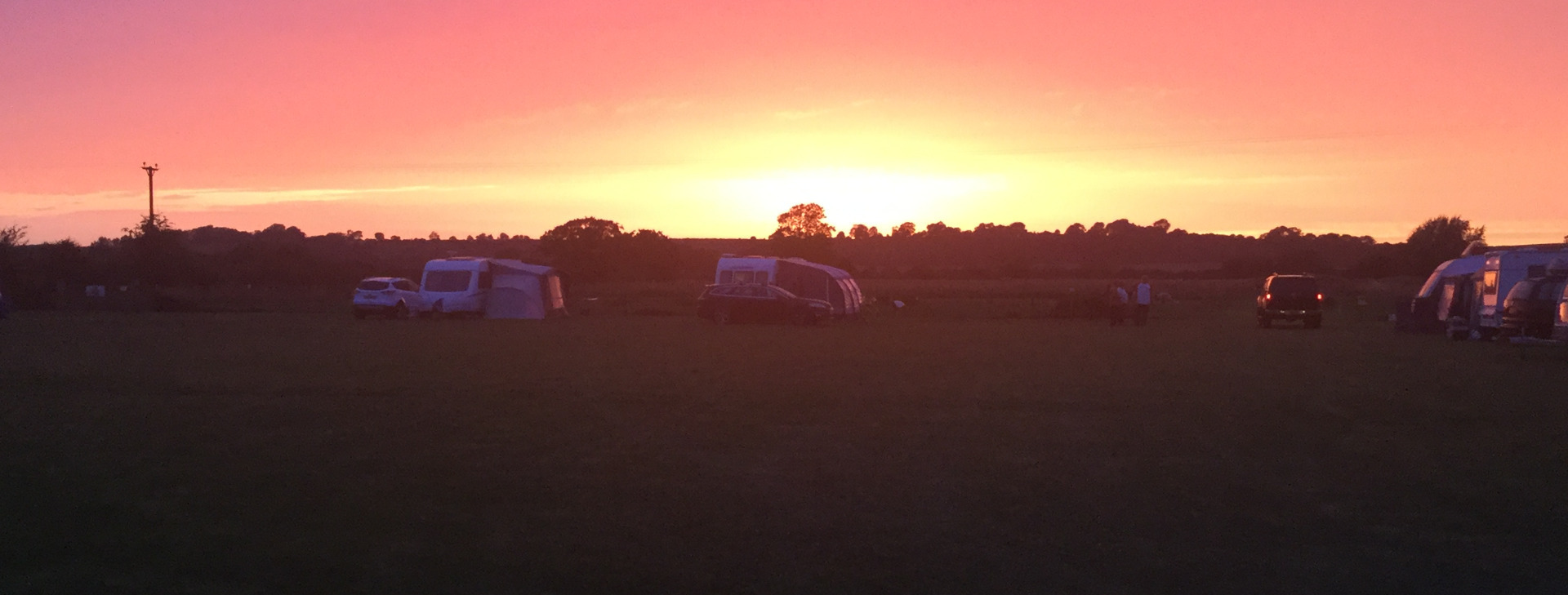 Sunset over the caravan park