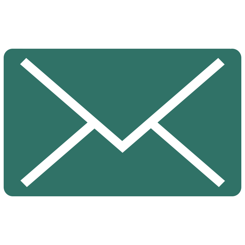 Green envelope symbol to depict email